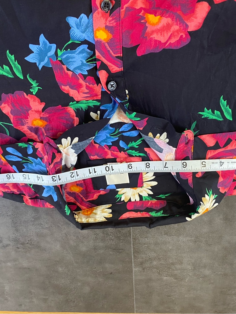 Anthropologie Maeve Black Floral Midi Tiered Cotton Dress size Medium - Picture 10 of 10